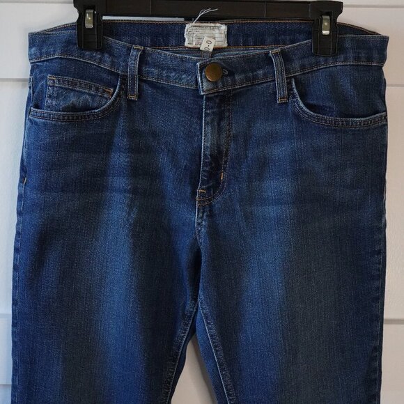 Current/Elliott, Cropped Raw Hem Straight Jeans, Vertigo, Blue - Picture 3 of 6